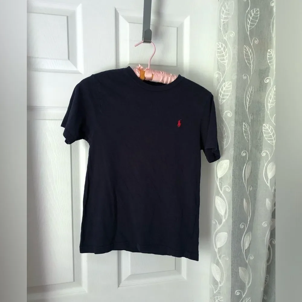 Polo Ralph Lauren kids dark navy Short Sleeve Tee boy sz M (10-12) cotton